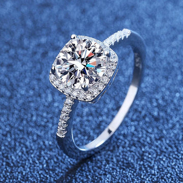 925 Sterling Silver 0.5-3ct VVS1 D Colour Moissanite GRA Certified Diamonds Wedding Engagement Rings, Fine Jewellery